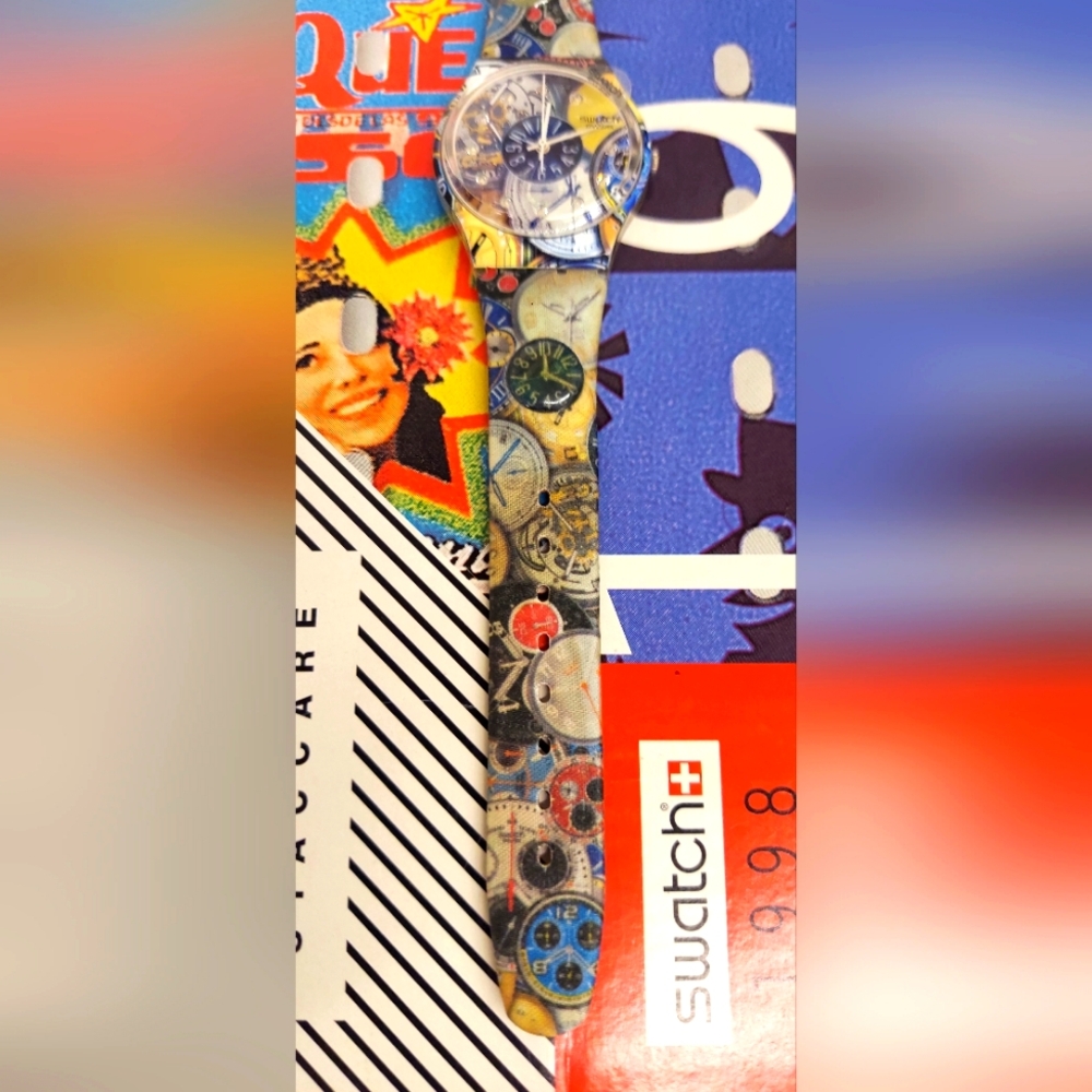 Swatch Watch TIMESPECTIVE GE216 2009 Specials Manish Arora Collection New In Box - Picture 3 of 10